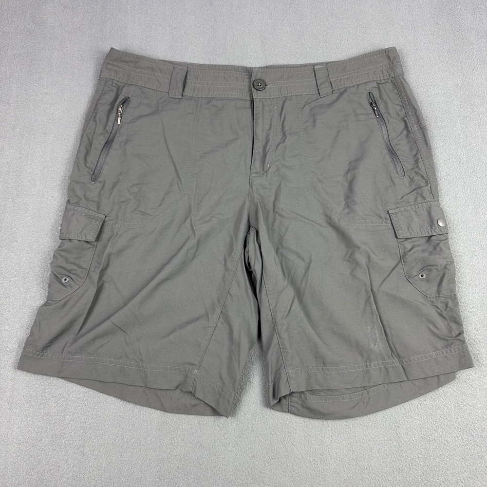 Columbia Womens Cargo Shorts Gray Size 14 Hiking Outdoor Utility AL4024